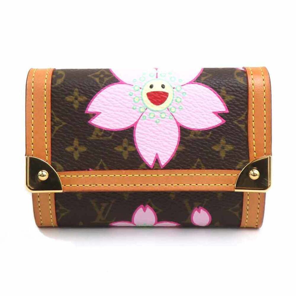 Louis Vuitton LOUIS VUITTON Wallet Coin Purse Monogram Cherry Blossom Portemo...